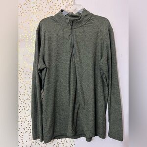 Kyodan Green Quarter-Zip Activewear Pullover with Thumbholes size XL